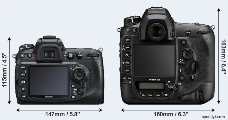 Comparison D300S or D6 rear