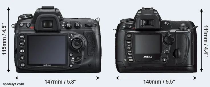 Comparison D300S or D70s rear