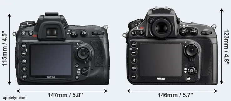 Comparison D300S or D800E rear