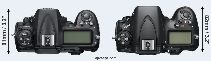 Compare D300S versus D800E top