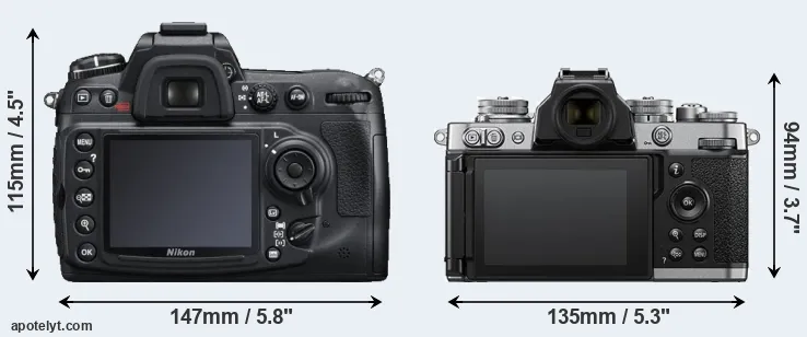Comparison D300S or Z fc rear