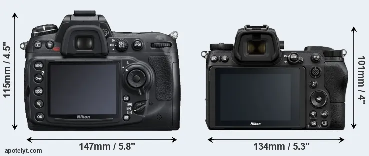 Comparison D300S or Z7 rear