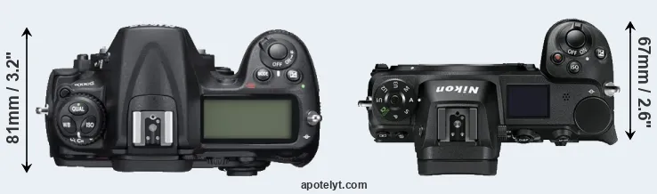 Compare D300S versus Z7 top