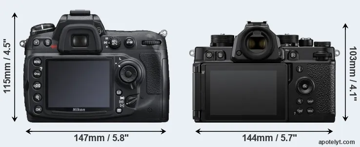 Comparison D300S or Zf rear