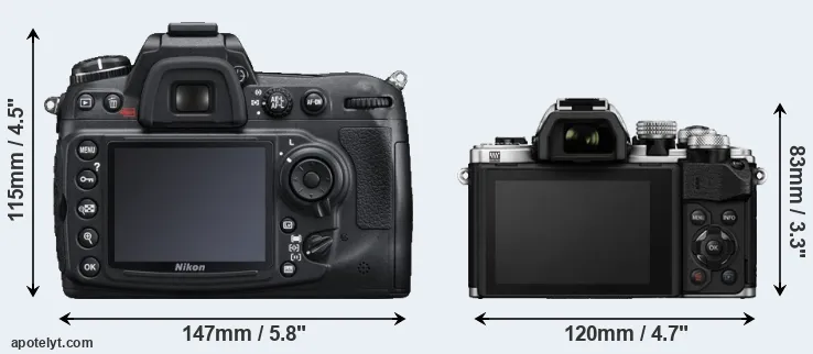 Comparison D300S or E-M10 II rear