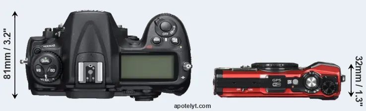 Compare D300S versus TG-5 top