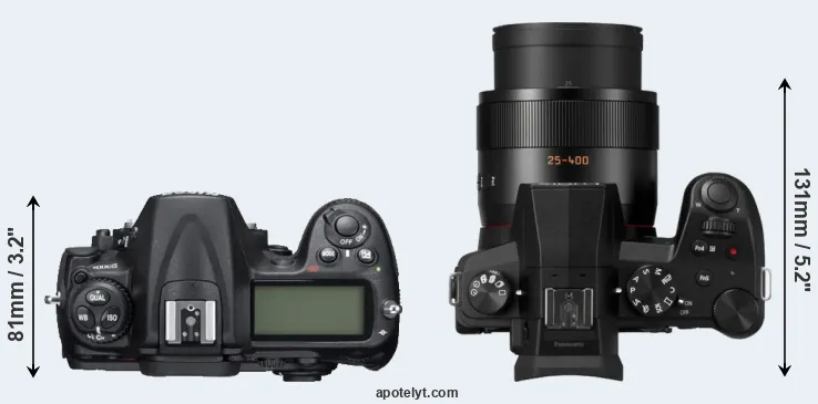 Compare D300S versus FZ1000 II top