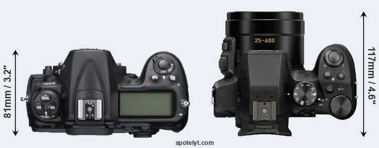 Compare D300S versus FZ300 top