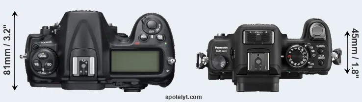 Compare D300S versus GH1 top