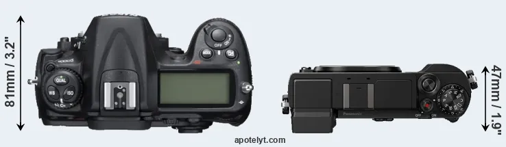 Compare D300S versus GX9 top