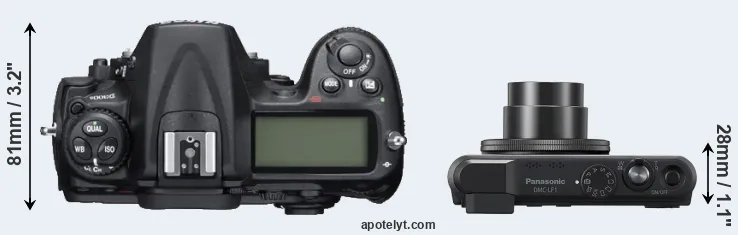 Compare D300S versus LF1 top
