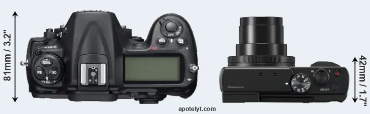 Compare D300S versus ZS80 top