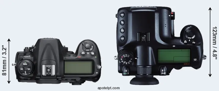 Compare D300S versus 645Z top
