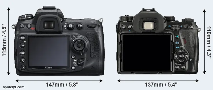 Comparison D300S or K-1 rear