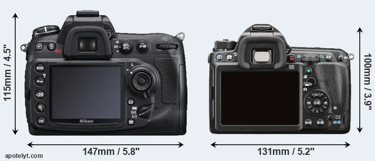 Comparison D300S or K-3 II rear