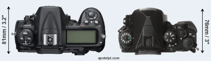 Compare D300S versus KP top