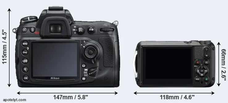 Comparison D300S or WG-6 rear