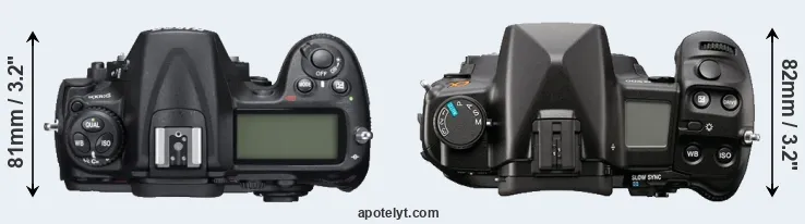 Compare D300S versus A900 top
