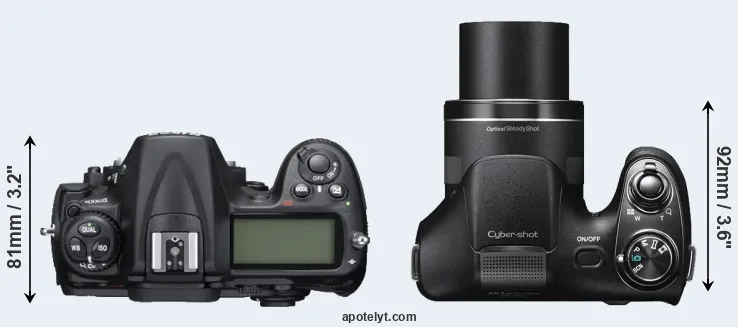 Compare D300S versus H300 top