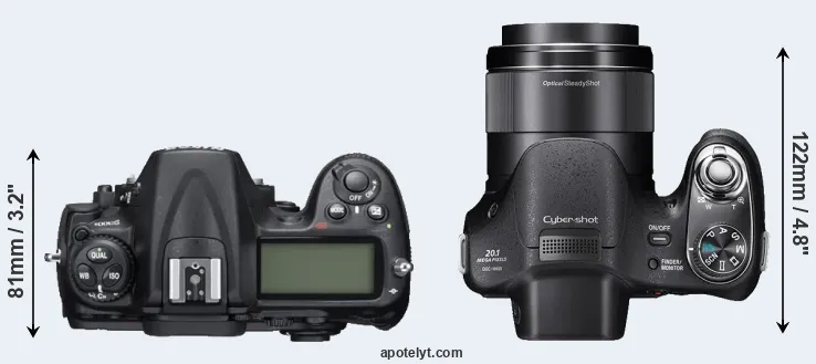 Compare D300S versus H400 top