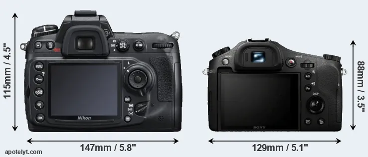 Comparison D300S or RX10 rear