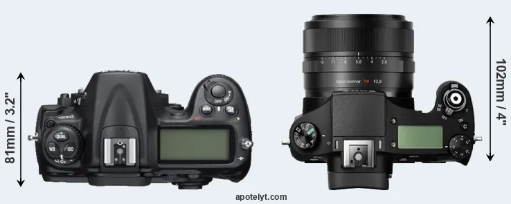 Compare D300S versus RX10 top