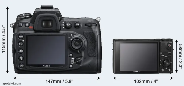 Comparison D300S or RX100 VII rear