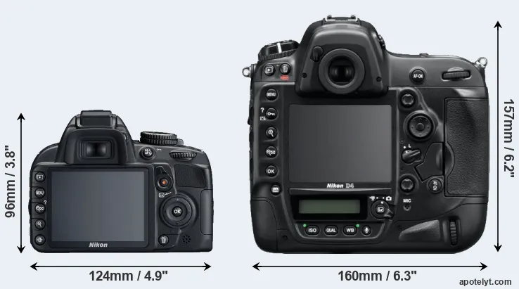 Comparison D3100 or D4 rear