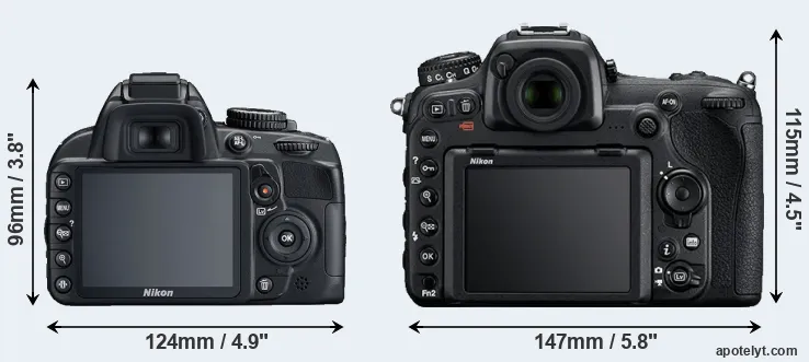 Comparison D3100 or D500 rear