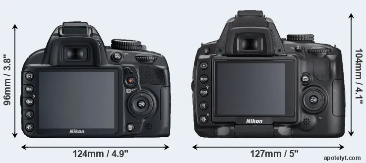 Comparison D3100 or D5000 rear