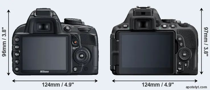 Comparison D3100 or D5500 rear