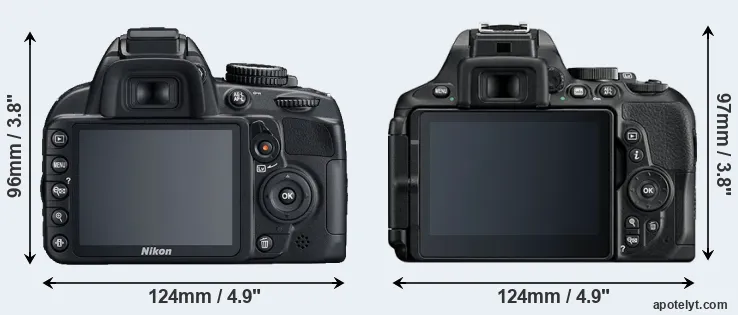 Comparison D3100 or D5600 rear