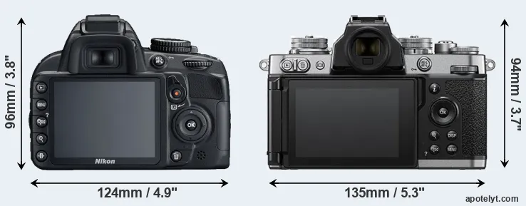Comparison D3100 or Z fc rear
