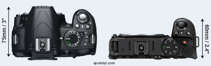 Compare D3100 versus Z30 top