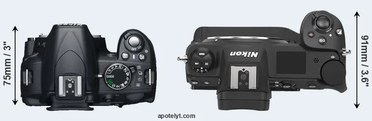 Compare D3100 versus Z9 top