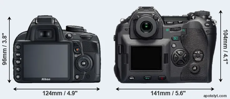Comparison D3100 or E-1 rear
