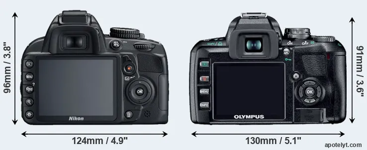 Comparison D3100 or E-410 rear