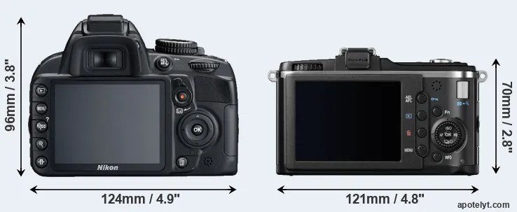 Comparison D3100 or E-P2 rear