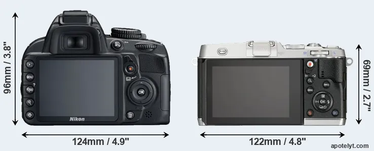 Comparison D3100 or E-P5 rear