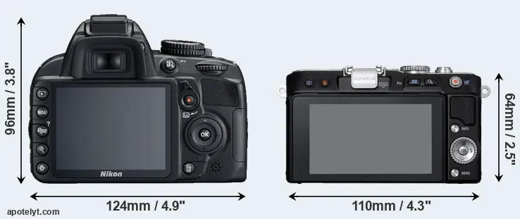 Comparison D3100 or E-PL3 rear
