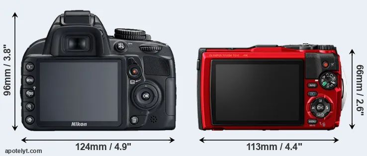 Comparison D3100 or TG-6 rear