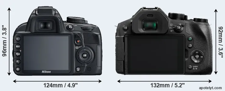 Comparison D3100 or FZ330 rear