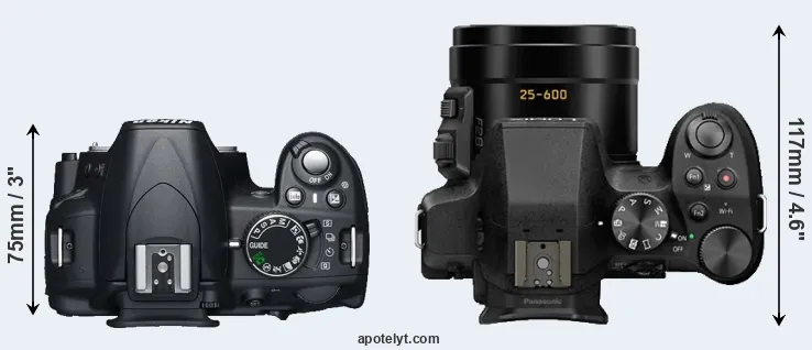 Compare D3100 versus FZ330 top
