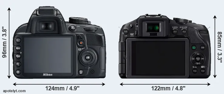 Comparison D3100 or G6 rear