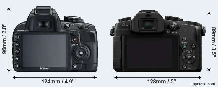 Comparison D3100 or G80 rear