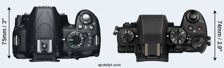 Compare D3100 versus G80 top