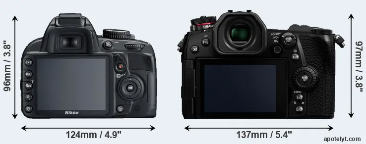 Comparison D3100 or G9 rear