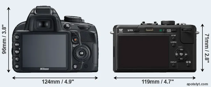 Comparison D3100 or GF1 rear
