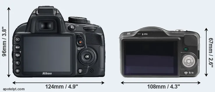 Comparison D3100 or GF3 rear