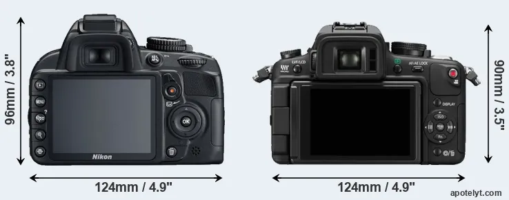 Comparison D3100 or GH1 rear